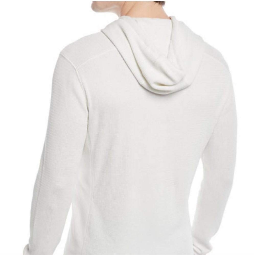 Vince Cream Waffle-Knit Hoodie